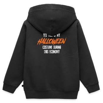 Yes This Is My Halloween Costume During This - Kinder Premium Organic Zip Hoodie - Schwarz - Hinten - AI Model Kid Male (0cm)