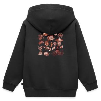 Crustacean Core Crustacean Shirt Gift - Kids Premium Organic Zip-up Hoodie - black - Back - AI Model Kid Male (0cm)