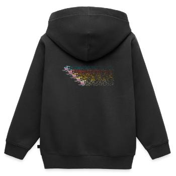 Schneemobil Retro Sternen Parade für - Kinder Premium Organic Zip Hoodie - Schwarz - Hinten - AI Model Kid Male (0cm)