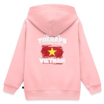Vietnam - Kinder Premium Organic Zip Hoodie - Rosa - Hinten - AI Model Kid Female (0cm)