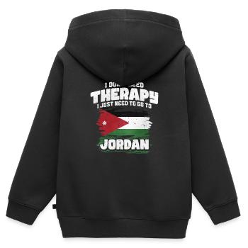 Jordan - Kids Premium Organic Zip-up Hoodie - black - Back - AI Model Kid Male (0cm)