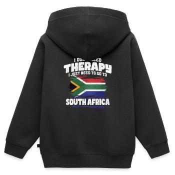 Südafrika - Kinder Premium Organic Zip Hoodie - Schwarz - Hinten - AI Model Kid Male (0cm)
