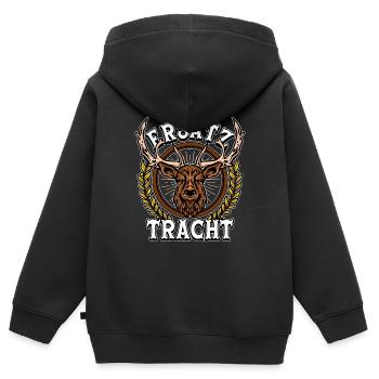 Ersatz Tracht - Kinder Premium Organic Zip Hoodie - Schwarz - Hinten - AI Model Kid Male (0cm)