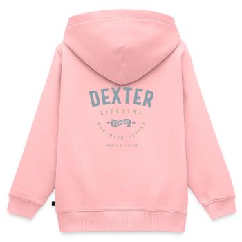 Team Dexter Lifetime Member Personalisierter Name - Kinder Premium Organic Zip Hoodie - Rosa - Hinten - AI Model Kid Female (0cm)