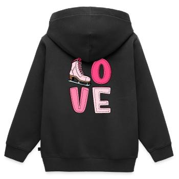Eislaufen - Kinder Premium Organic Zip Hoodie - Schwarz - Hinten - AI Model Kid Male (0cm)