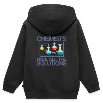 Les chimistes ont toutes les solutions - Sweat Premium à capuche zippé enfant bio - noir - Dos - AI Model Kid Male (0cm)