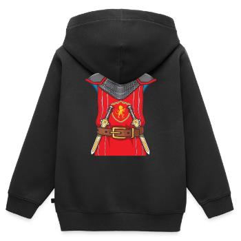 Funny Knight Costume For Halloween - Kinder Premium Organic Zip Hoodie - Schwarz - Hinten - AI Model Kid Male (0cm)