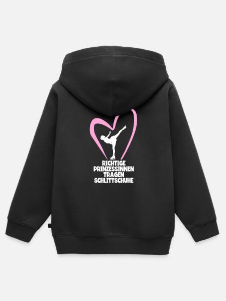 Eislaufen - Kinder Premium Organic Zip Hoodie - Schwarz