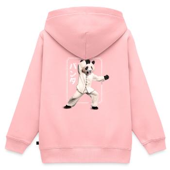 Martial Arts Kampfkunst Karate Judo Panda - Kinder Premium Organic Zip Hoodie - Rosa - Hinten - AI Model Kid Female (0cm)