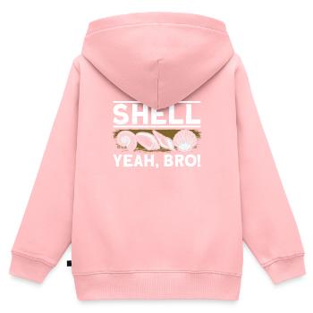 seashells shell collector shell collecting Gift - Kinder Premium Organic Zip Hoodie - Rosa - Hinten - AI Model Kid Female (0cm)