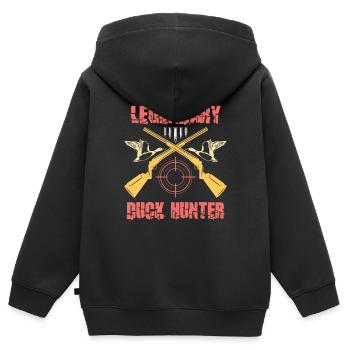 Duck Hunt Duck Hunter Bird Hunting Duck Hunting - Kinder Premium Organic Zip Hoodie - Schwarz - Hinten - AI Model Kid Male (0cm)