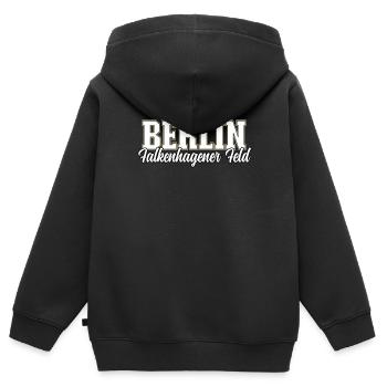 Berlin Falkenhagener Feld - Kinder Premium Organic Zip Hoodie - Schwarz - Hinten - AI Model Kid Male (0cm)