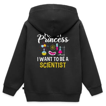 Vergessen Sie Prinzessin Ich Möchte Ein - Kinder Premium Organic Zip Hoodie - Schwarz - Hinten - AI Model Kid Male (0cm)