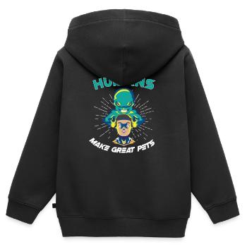 Alien Extraterrestrial Area 51 Ufo Space Geek - Kids Premium Organic Zip-up Hoodie - black - Back - AI Model Kid Male (0cm)