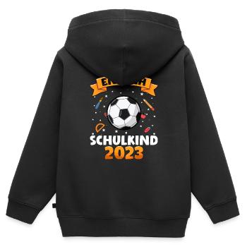 Endlich Schulkind 2023 1. Klasse - Kinder Premium Organic Zip Hoodie - Schwarz - Hinten - AI Model Kid Male (0cm)