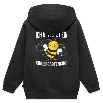 Kindergartenkind Biene Kindergarten Start Geschenk - Kinder Premium Organic Zip Hoodie - Schwarz - Hinten - AI Model Kid Male (0cm)