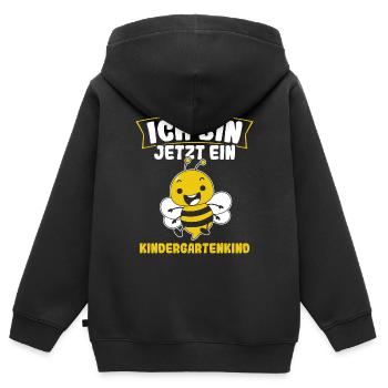 Kindergartenkind Biene Kindergarten Start Geschenk - Kinder Premium Organic Zip Hoodie - Schwarz - Hinten - AI Model Kid Male (0cm)