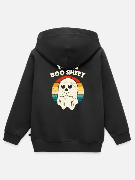 Das Ist Boo Sheet - Kinder Premium Organic Zip Hoodie - Schwarz