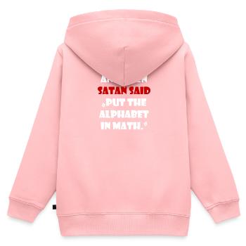 Said Satan - Kids Premium Organic Zip-up Hoodie - rose - Back - AI Model Kid Female (0cm)