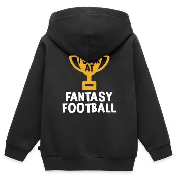 I suck at the fantasy football loser - Kids Premium Organic Zip-up Hoodie - black - Back - AI Model Kid Male (0cm)