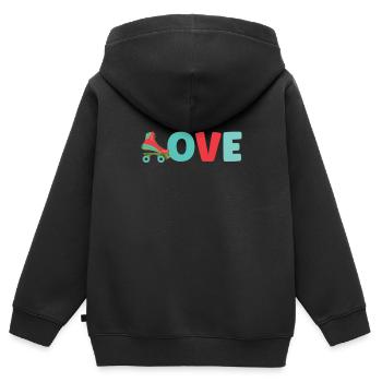 Roller Skate Roller Skating Roller Derby - Kinder Premium Organic Zip Hoodie - Schwarz - Hinten - AI Model Kid Male (0cm)