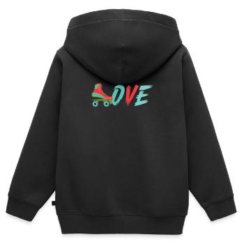 Roller Skate Roller Skating Roller Derby - Kinder Premium Organic Zip Hoodie - Schwarz - Hinten - AI Model Kid Male (0cm)