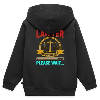 Anwalt Lawyer Student - Kinder Premium Organic Zip Hoodie - Schwarz - Hinten - AI Model Kid Male (0cm)