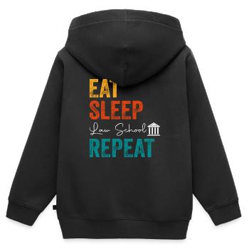 Jura Student Anwalt - Kinder Premium Organic Zip Hoodie - Schwarz - Hinten - AI Model Kid Male (0cm)