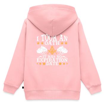 Verschwörungstheorien Verschwörungstheoretiker - Kinder Premium Organic Zip Hoodie - Rosa - Hinten - AI Model Kid Female (0cm)