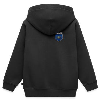 Pennsylvanie - Sweat Premium à capuche zippé enfant bio - noir - Dos - AI Model Kid Male (0cm)