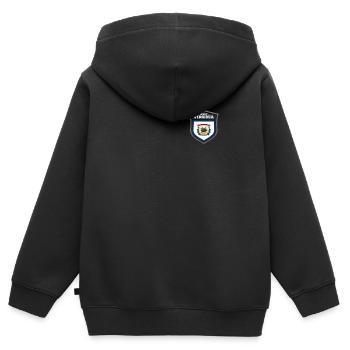 Virginie-Occidentale - Sweat Premium à capuche zippé enfant bio - noir - Dos - AI Model Kid Male (0cm)