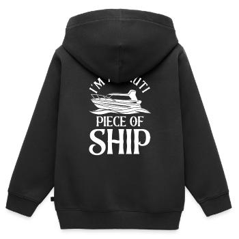 Croisière amusante Croisière Croisières - Sweat Premium à capuche zippé enfant bio - noir - Dos - AI Model Kid Male (0cm)