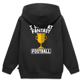 Ich Lutsche Am Fantasy Football -Verlierer - Kinder Premium Organic Zip Hoodie - Schwarz - Hinten - AI Model Kid Male (0cm)