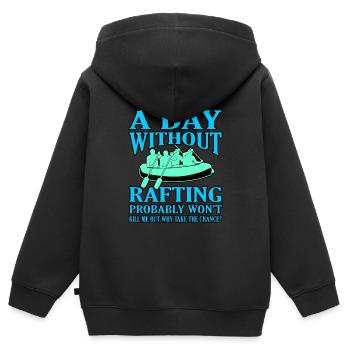 Rafting - Sweat Premium à capuche zippé enfant bio - noir - Dos - AI Model Kid Male (0cm)