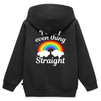 Ich Kann Nicht Einmal Denken - Kinder Premium Organic Zip Hoodie - Schwarz - Hinten - AI Model Kid Male (0cm)