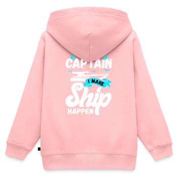 Voilier Marin Voilier Voilier - Sweat Premium à capuche zippé enfant bio - rose - Dos - AI Model Kid Female (0cm)