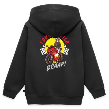Dirt Bike Dirt Bike Riding Motocross Dirt Biking - Kinder Premium Organic Zip Hoodie - Schwarz - Hinten - AI Model Kid Male (0cm)