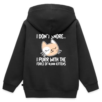 I Purr With The Force Of 10,000 Kittens 1 - Kinder Premium Organic Zip Hoodie - Schwarz - Hinten - AI Model Kid Male (0cm)