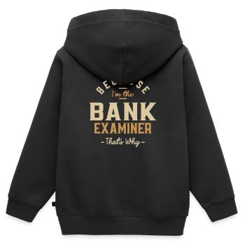 Bankprüfer Job Beruf Geburtstagsarbeiter - Kinder Premium Organic Zip Hoodie - Schwarz - Hinten - AI Model Kid Male (0cm)