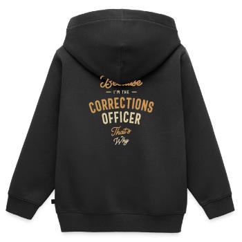 Justizvollzugsbeamter Beruf Geburtstagsarbeiter - Kinder Premium Organic Zip Hoodie - Schwarz - Hinten - AI Model Kid Male (0cm)