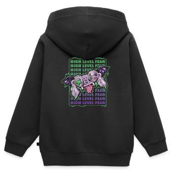 High Level Fear Halloween Gaming Costume - Kinder Premium Organic Zip Hoodie - Schwarz - Hinten - AI Model Kid Male (0cm)