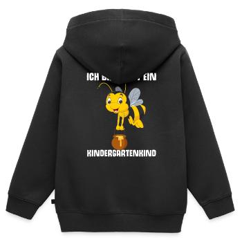 Kindergartenkind Biene Kindergarten Start Geschenk - Kinder Premium Organic Zip Hoodie - Schwarz - Hinten - AI Model Kid Male (0cm)
