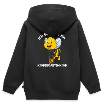 Kindergartenkind Biene Kindergarten Start Geschenk - Kinder Premium Organic Zip Hoodie - Schwarz - Hinten - AI Model Kid Male (0cm)