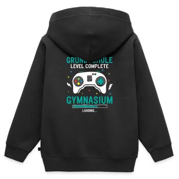 Primary School Level Complete Gymnasium Loading - Kids Premium Organic Zip-up Hoodie - black - Back - AI Model Kid Male (0cm)