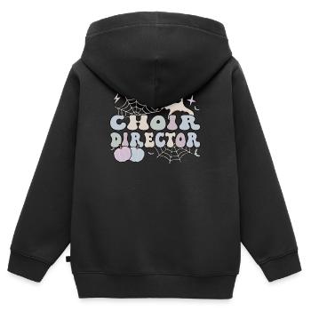Choir Director Halloween Musical Choir Director - Sweat Premium à capuche zippé enfant bio - noir - Dos - AI Model Kid Male (0cm)
