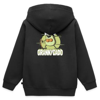 Großmutter Oma Omi - Kinder Premium Organic Zip Hoodie - Schwarz - Hinten - AI Model Kid Male (0cm)