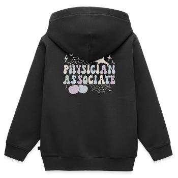 Spooky Physician Associate Halloween PA Gifts - Kids Premium Organic Zip-up Hoodie - black - Back - AI Model Kid Male (0cm)