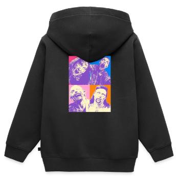 Zombie Halloween Pop-Art - Kinder Premium Organic Zip Hoodie - Schwarz - Hinten - AI Model Kid Male (0cm)
