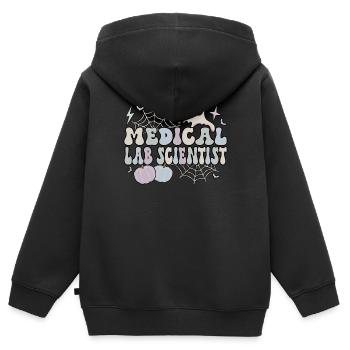 Medical Lab Scientist Halloween Medical Lab Gift - Kinder Premium Organic Zip Hoodie - Schwarz - Hinten - AI Model Kid Male (0cm)
