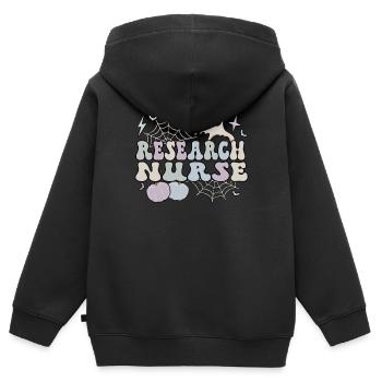 Infirmière de recherche Recherche clinique Soins infirmiers Halloween - Sweat Premium à capuche zippé enfant bio - noir - Dos - AI Model Kid Male (0cm)